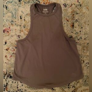 YPB Abercrombie Women’s Tan brown Tank Top Small Power Soft Racerback